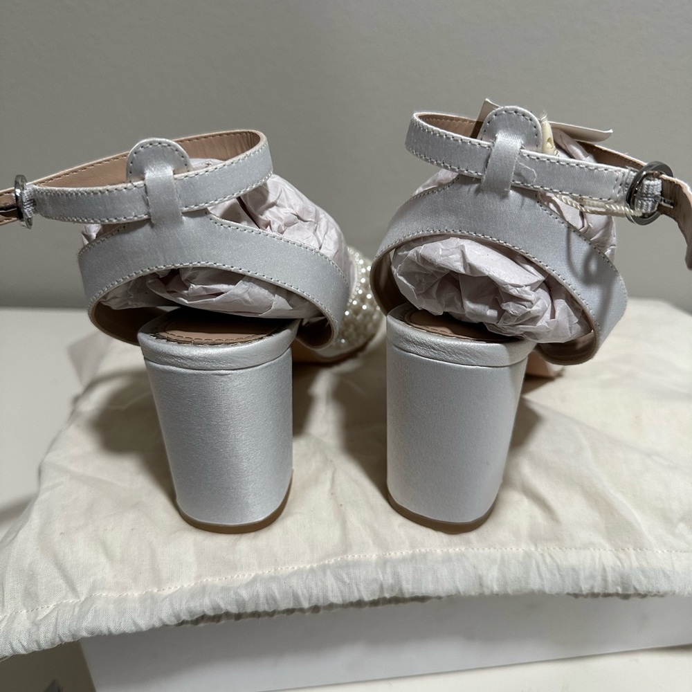 Monsoon - Pearl Bridal Block Heeled Sandals Ivory - Picture 6 of 10